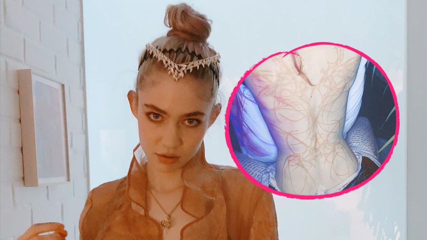 Komplette Kehrseite: Grimes zeigt neues XXL-Rücken-Tattoo