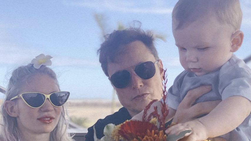 Grimes und Elon Musk mit ihrem Sohn X Æ A-XII, März 2021