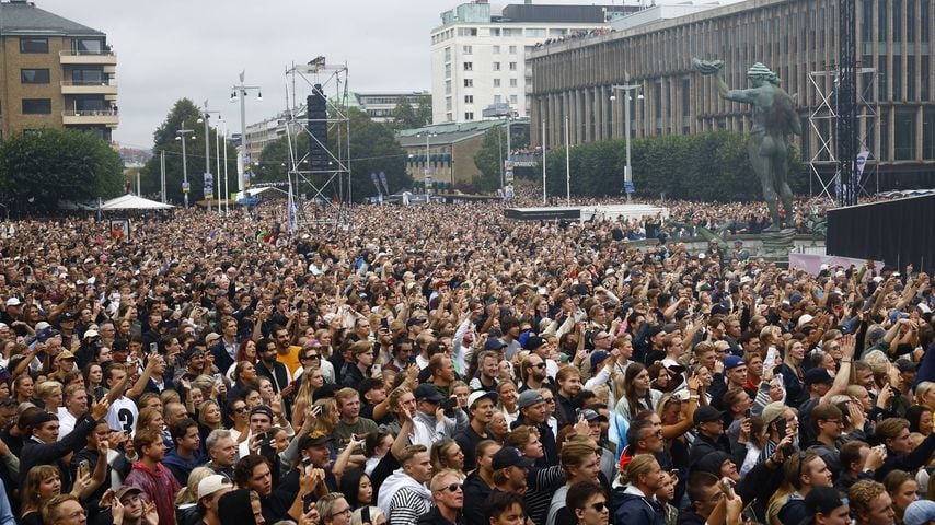 Publikum beim kostenlosen Konzert von Swedish House Mafia in Göteborg, 2026