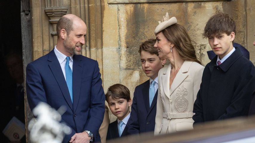 Besucher beim Ostergottesdienst in der St.-Georgs-Kapelle in Windsor
