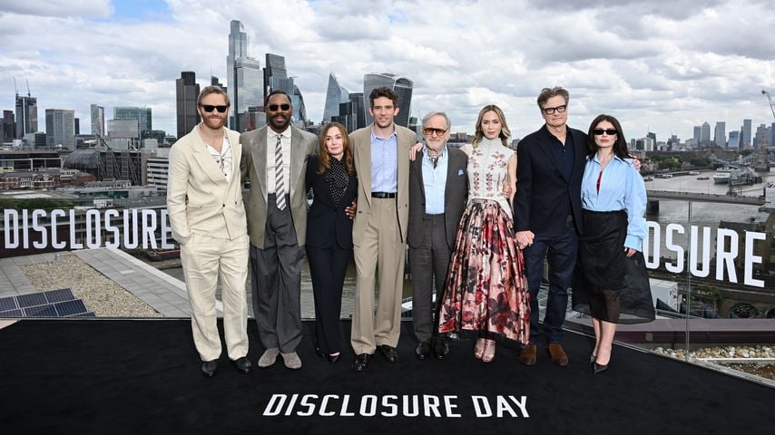 Wyatt Russell, Colman Domingo, Kristie Macosko Krieger, Josh O'Connor, Steven Spielberg, Emily Blunt, Colin Firth and Eve Hewson