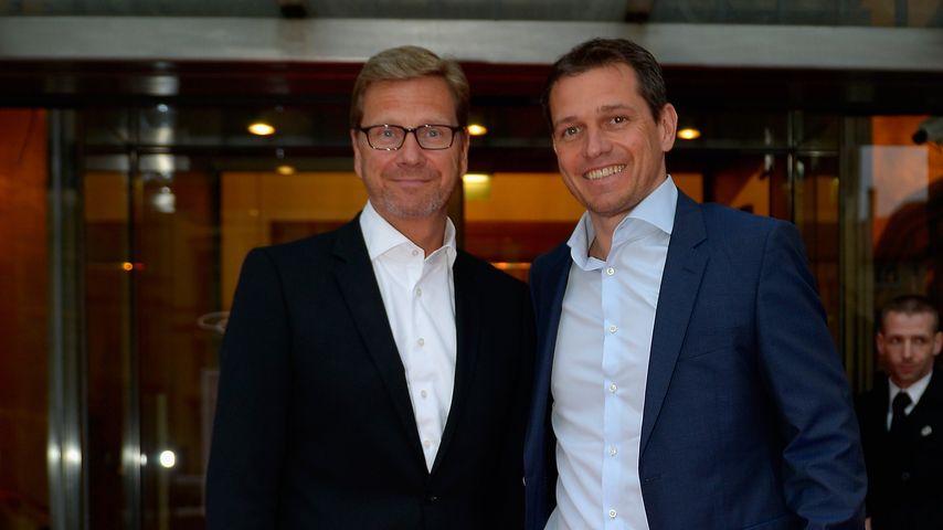 Guido Westerwelle und Michael Mronz bei der BMW Players Night in München, April 2014