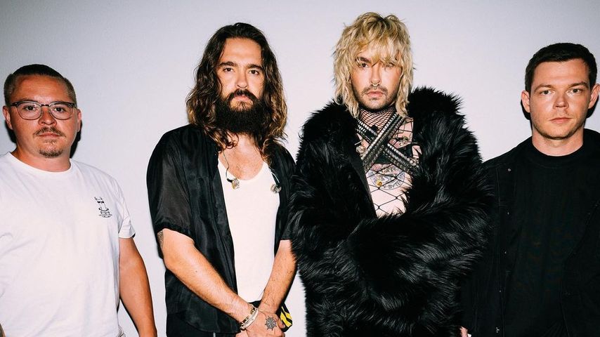 Die Band Tokio Hotel mit Gustav Schäfer, Tom Kaulitz, Bill Kaulitz und Georg Listing