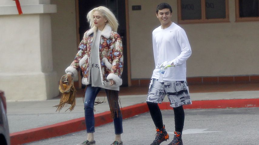 Gwen Stefani und Kingston Rossdale bei Kingstons Footballspiel im Dezember 2019