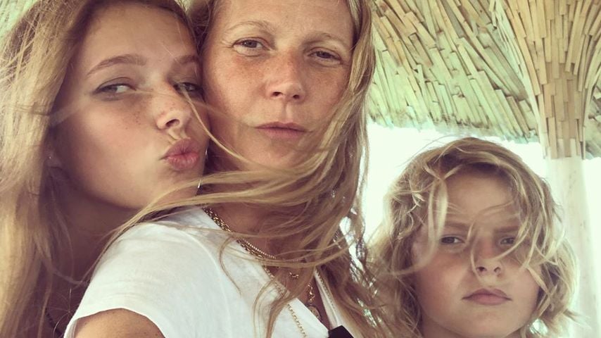 Gwyneth Paltrow mit ihren Kindern Apple und Moses
