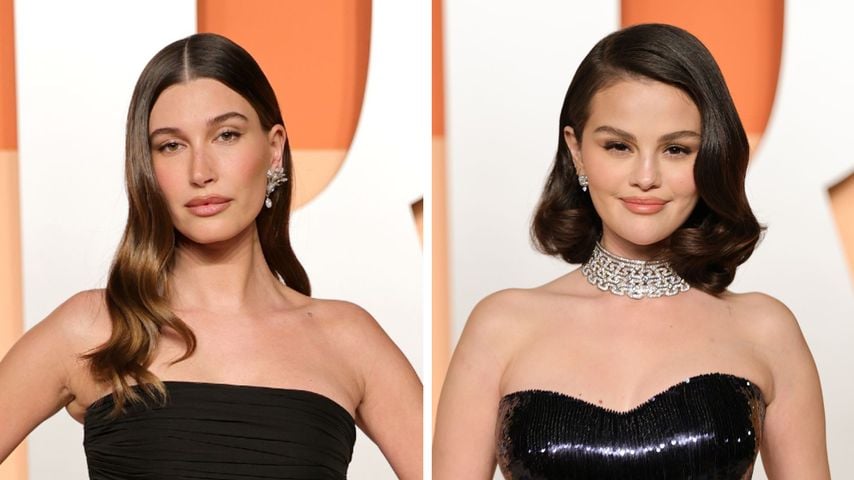 Collage: Hailey Bieber, Selena Gomez