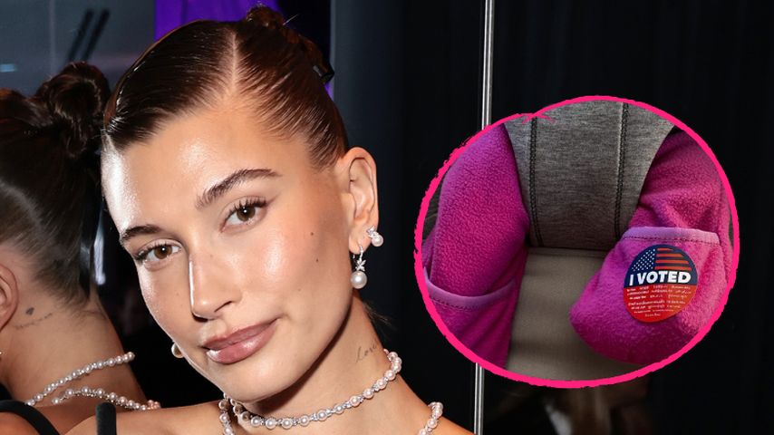 Collage: Hailey Bieber und Sohn Jack Blues