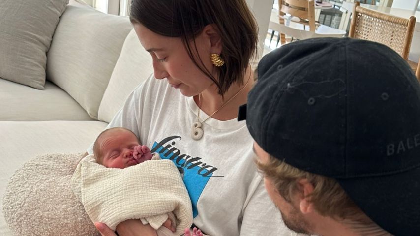 Hailey und Justin Bieber mit Baby