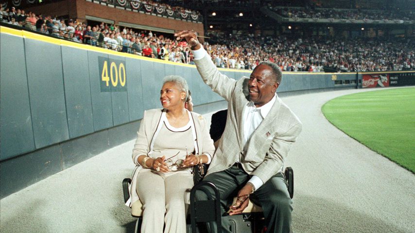 Hank Aaron mit seiner Frau Billy, 1999