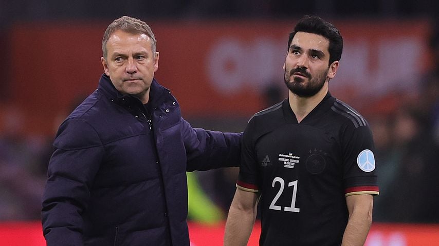 Hansi Flick und Ilkay Gündogan, März 2022