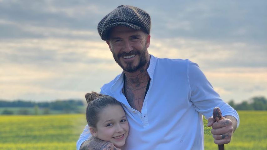 Harper und David Beckham im Mai 2020