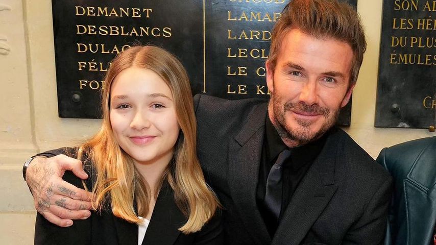 Harper Seven Beckham und Papa David Beckham
