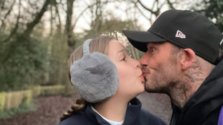 Harper Seven mit ihrem Vater David Beckham