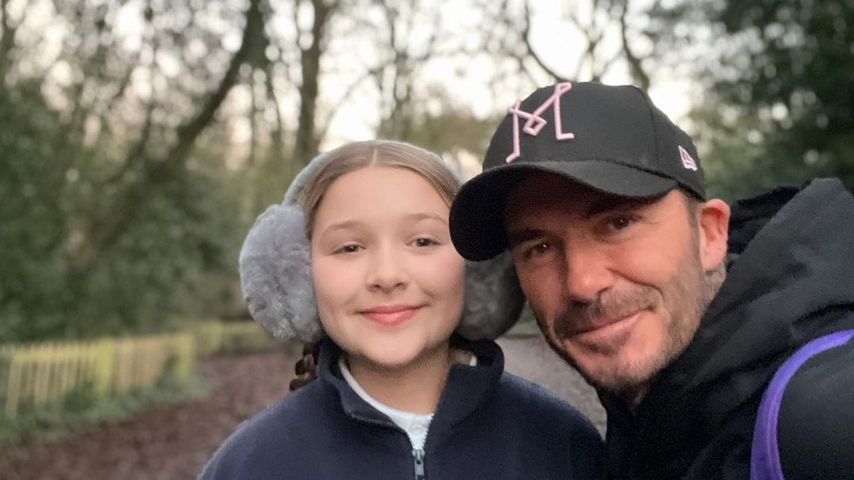 Harper Seven und David Beckham im Januar 2022