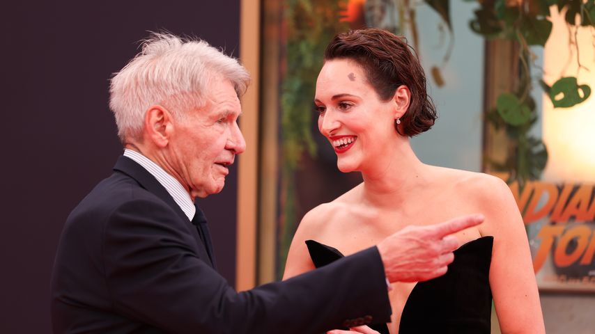 Harrison Ford und Phoebe Waller-Bridge bei der Premiere von "Indiana Jones 5" in Berlin