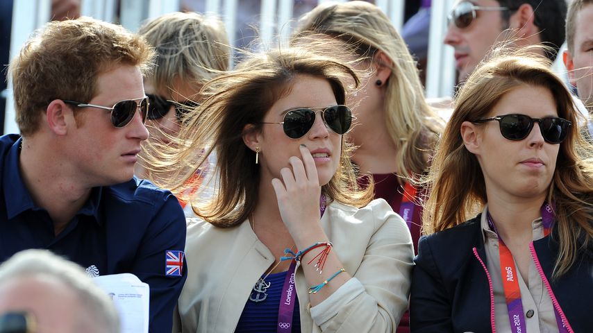Prinz Harry, Prinzessin Eugenie und Prinzessin Beatrice bei den Olympischen Spielen, 2012