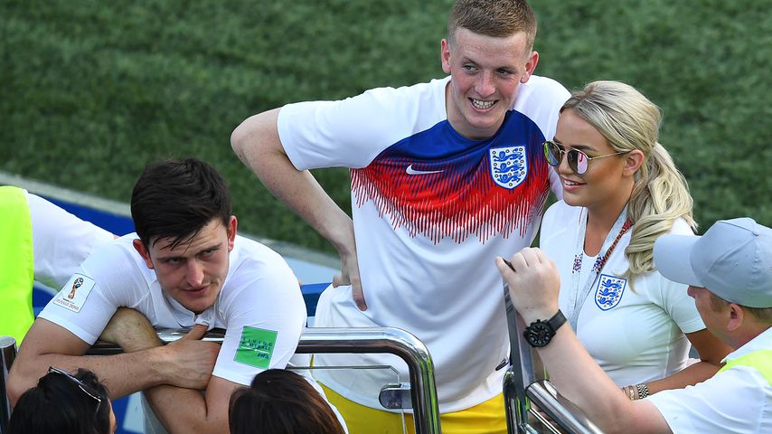 Harry Maguire, Jordan Pickford und Megan Davison