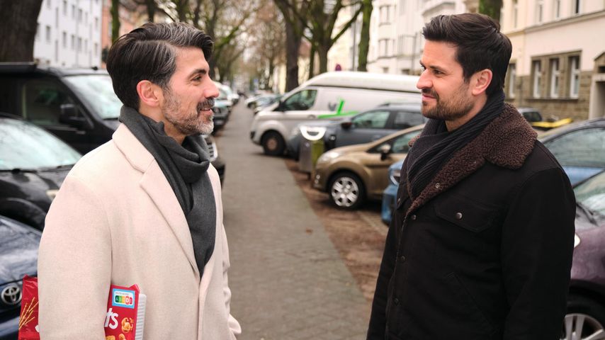 Harun Yildirim und Milos Vukovic am "Unter uns"-Set