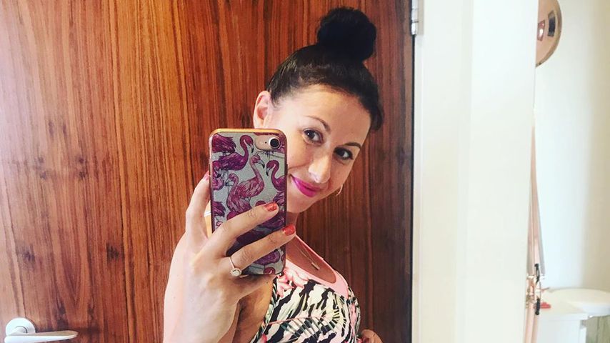 Hayley Tamaddon in der 38. Schwangerschaftswoche