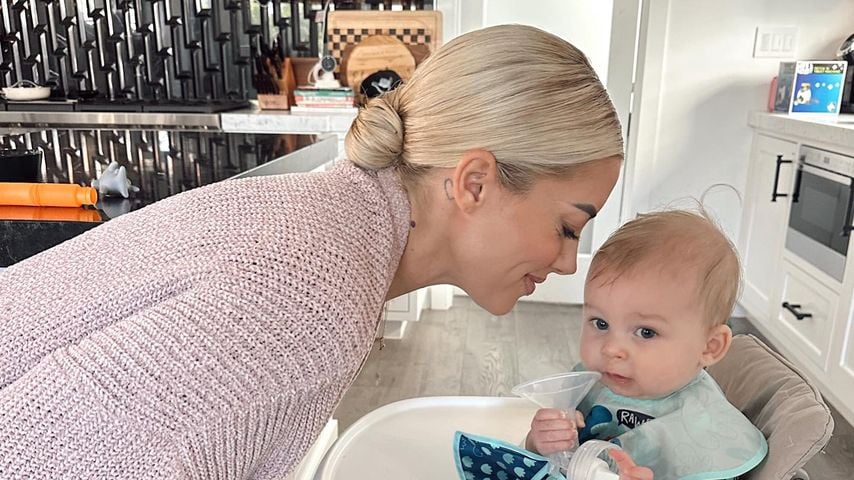 Heather Rae Young mit ihrem Sohn Tristan im September 2023