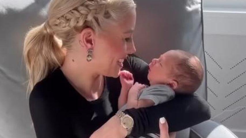 Heather Rae Young mit ihrem Sohn im Februar 2023