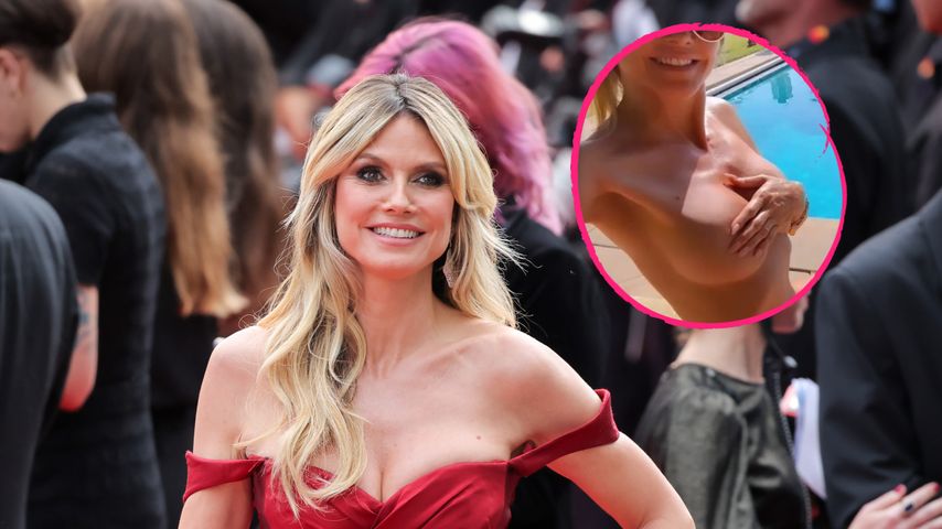 Oben ohne: Heidi Klum genießt ihren 51. Geburtstag am Pool