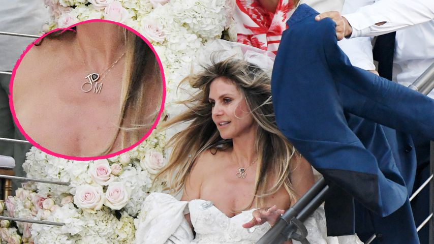 Süßes Detail: Heidi Klum trug zur Hochzeit eine "Tom"-Kette