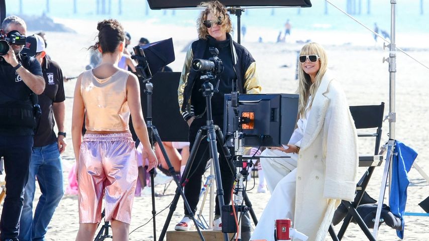 Heidi Klum beim Dreh der 18. GNTM-Staffel