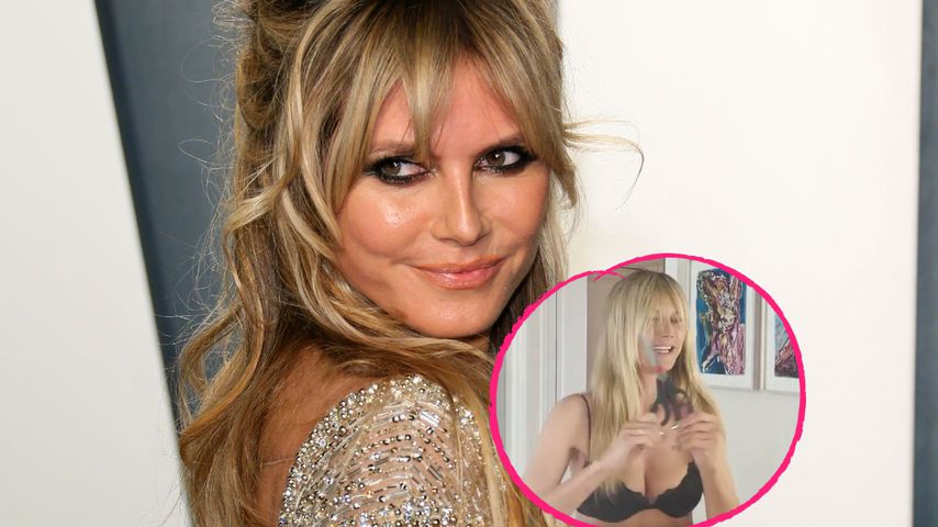 Für Tom: Heidi Klum schneidet sich ihren Pony nur im BH!