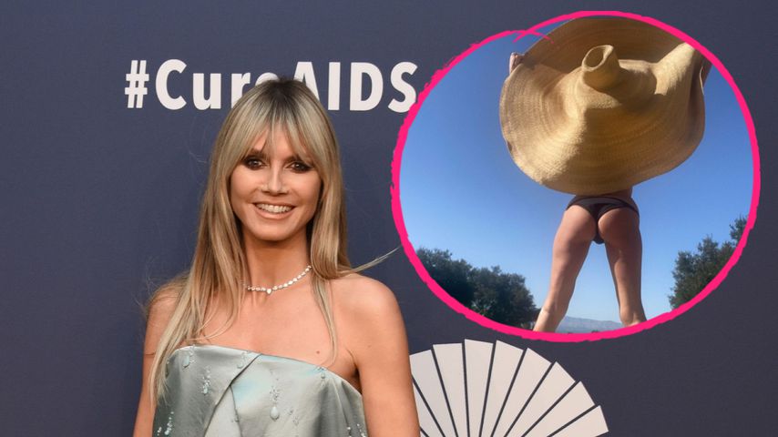 Mit XXL-Hut: Hier zeigt Heidi Klum ihren fast blanken Po!