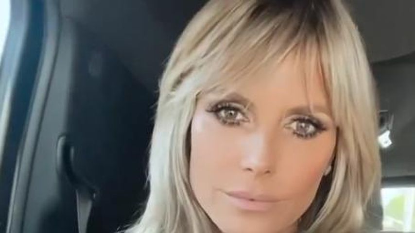 Sehr tiefe Einblicke: Heidi Klum im transparenten Oberteil
