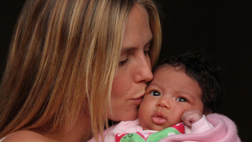 Heidi Klum mit ihrer Tochter Lou als Baby