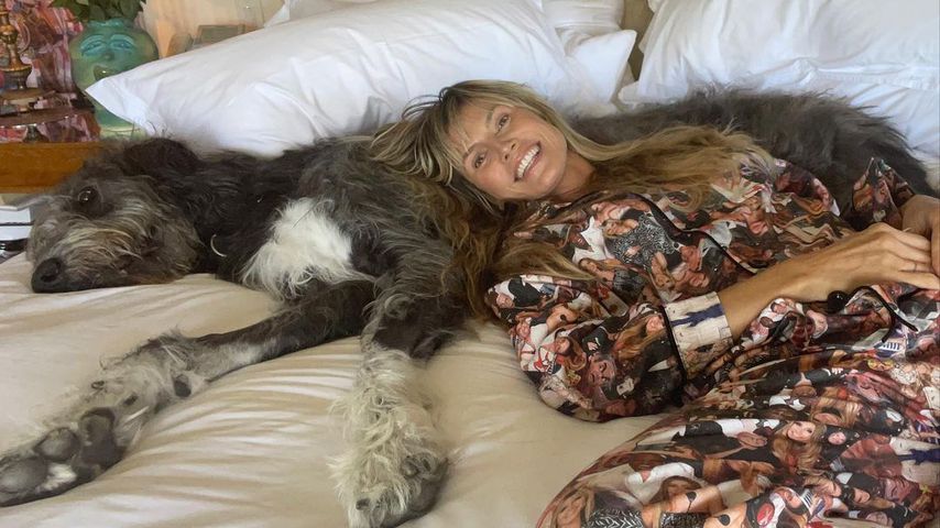 Heidi Klum mit ihrem Hund
