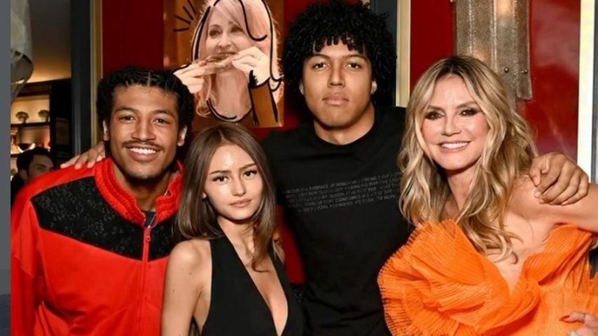 Heidi Klum mit drei ihrer Kinder