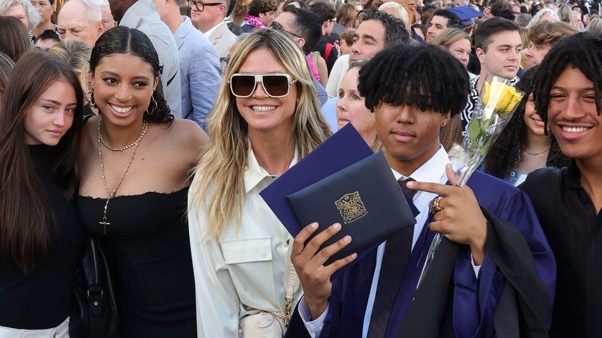 Heidi Klum und ihre Kinder Leni, Lou, Johan und Henry