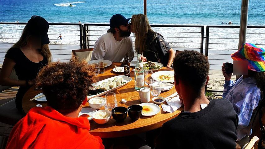 Heidi Klum mit ihren Kindern und Ehemann Tom Kaulitz, 2020