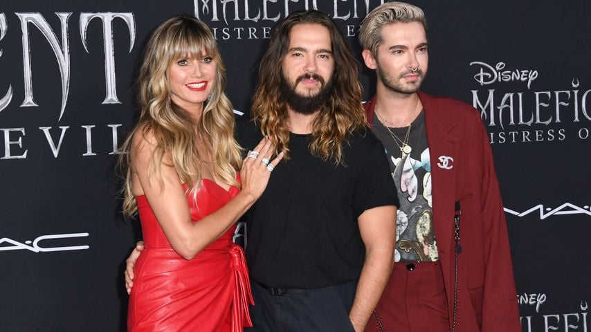 Model Heidi Klum, Tom Kaulitz und Bill Kaulitz, 2019