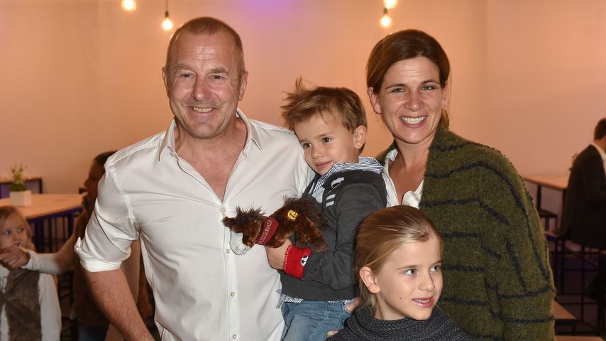 Heino Ferch mit seiner Frau Marie-Jeanette und seinen beiden Kindern Gustav und Ava