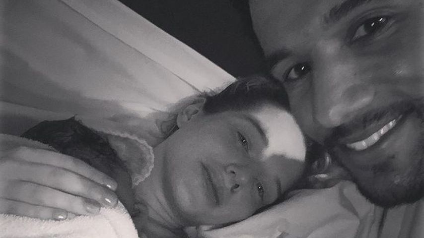 Helen Flanagan und Scott Sinclair mit ihrem Sohn
