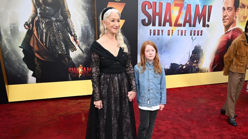 Helen Mirren und ihr Enkel Basil auf der Premiere von "Shazam! Fury of the Gods" im März 2023