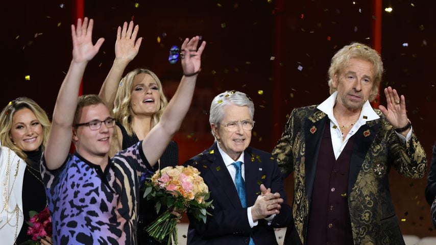 Helene Fischer, Leon Krampe, Michelle Hunziker, Frank Elstner und Thomas Gottschalk 2021
