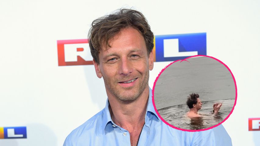 Challenge: "Der Lehrer"-Star Hendrik geht in Eis-Teich baden