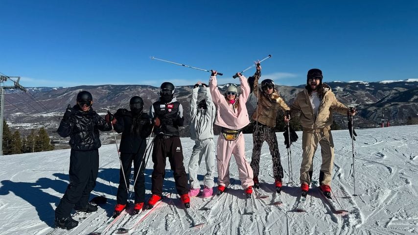 Henry, Lou und Joahn Samuel, Leni und Heidi Klum, Bill und Tom Kaulitz im Ski-Urlaub, Dezember 2024