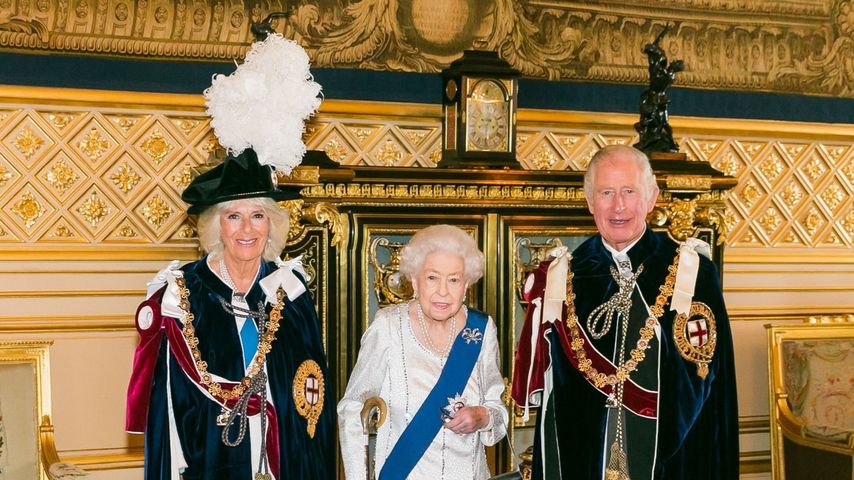 Herzogin Camilla, die Queen und Prinz Charles
