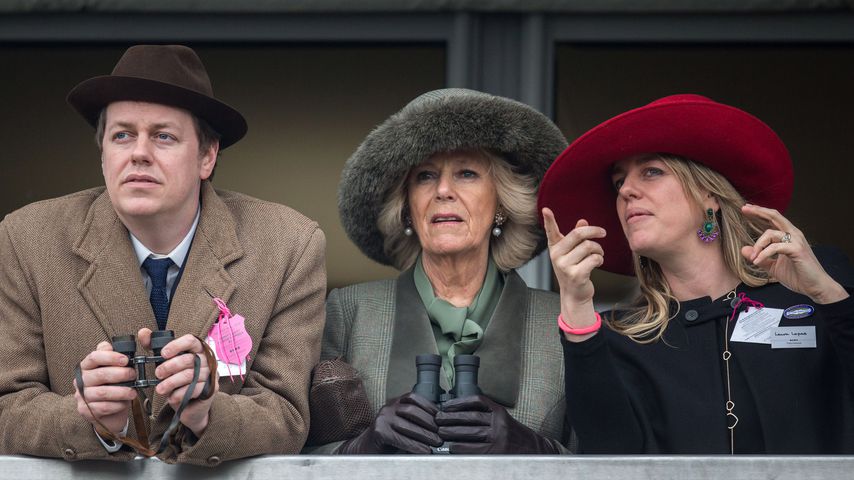 Herzogin Camilla mit ihren Kindern Tom Parker Bowles und Laura Lopes