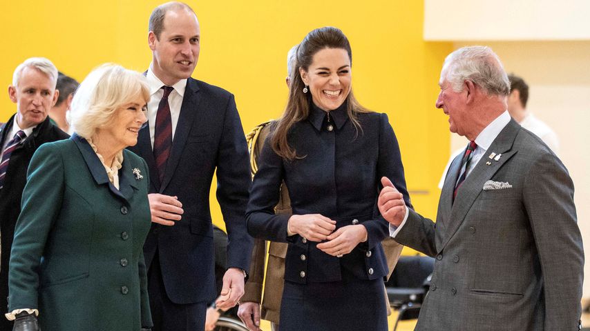 Herzogin Camilla, Prinz William, Herzogin Kate und Prinz Charles