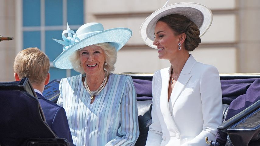 Herzogin Camilla und Herzogin Kate am ersten Tag von Trooping the Colour 2022