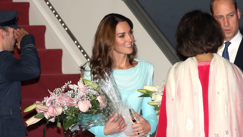 Herzogin Kate bei ihrer Ankunft in Pakistan, Oktober 2019