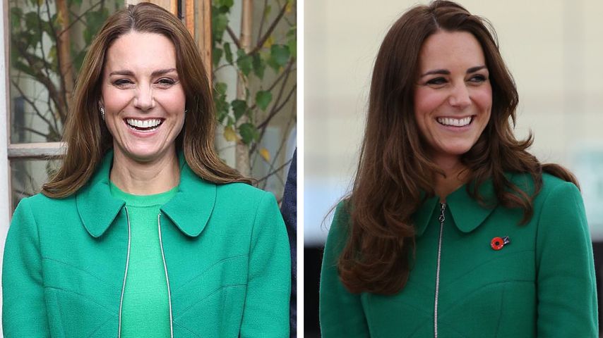 Mantel recycelt: Welcher Look steht Herzogin Kate besser?