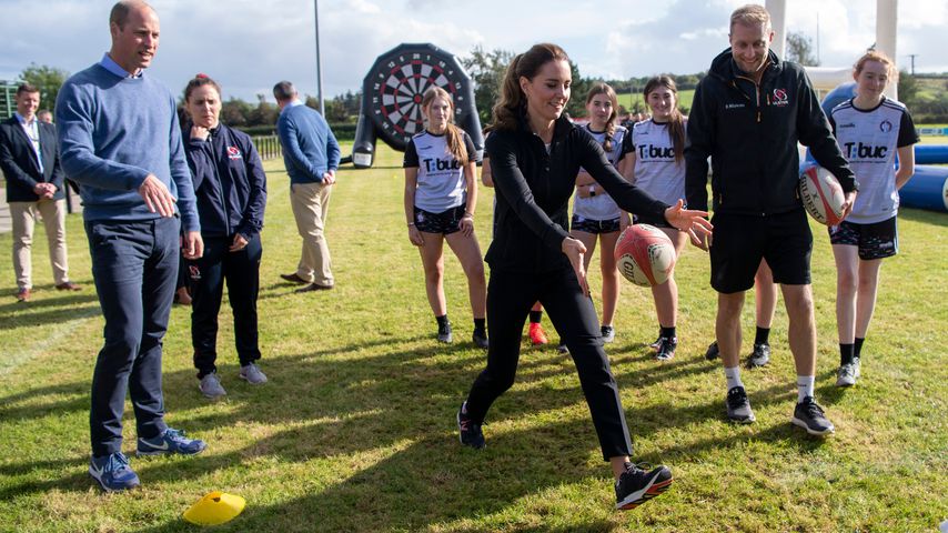Sportlich: Herzogin Kate zeigt beim Rugby, was sie kann!